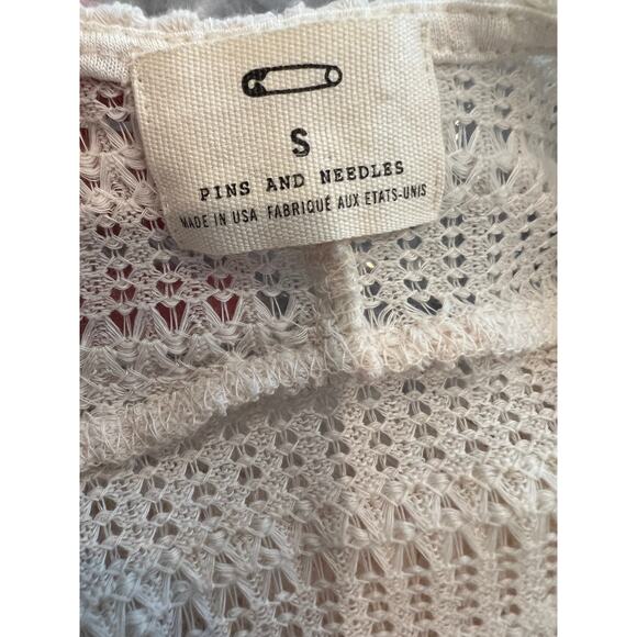 Urban Outfitters Pins and Needles Open Knit Cardigan Sweater Off White - Picture 5 of 6